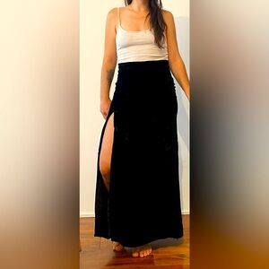 Vintage velvet maxi skirt